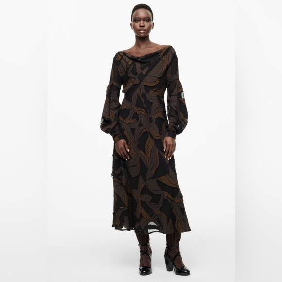 Zara Dress Women Small Limited Edition Studio Store Collection Maxi Midi E - Picture 1 of 16